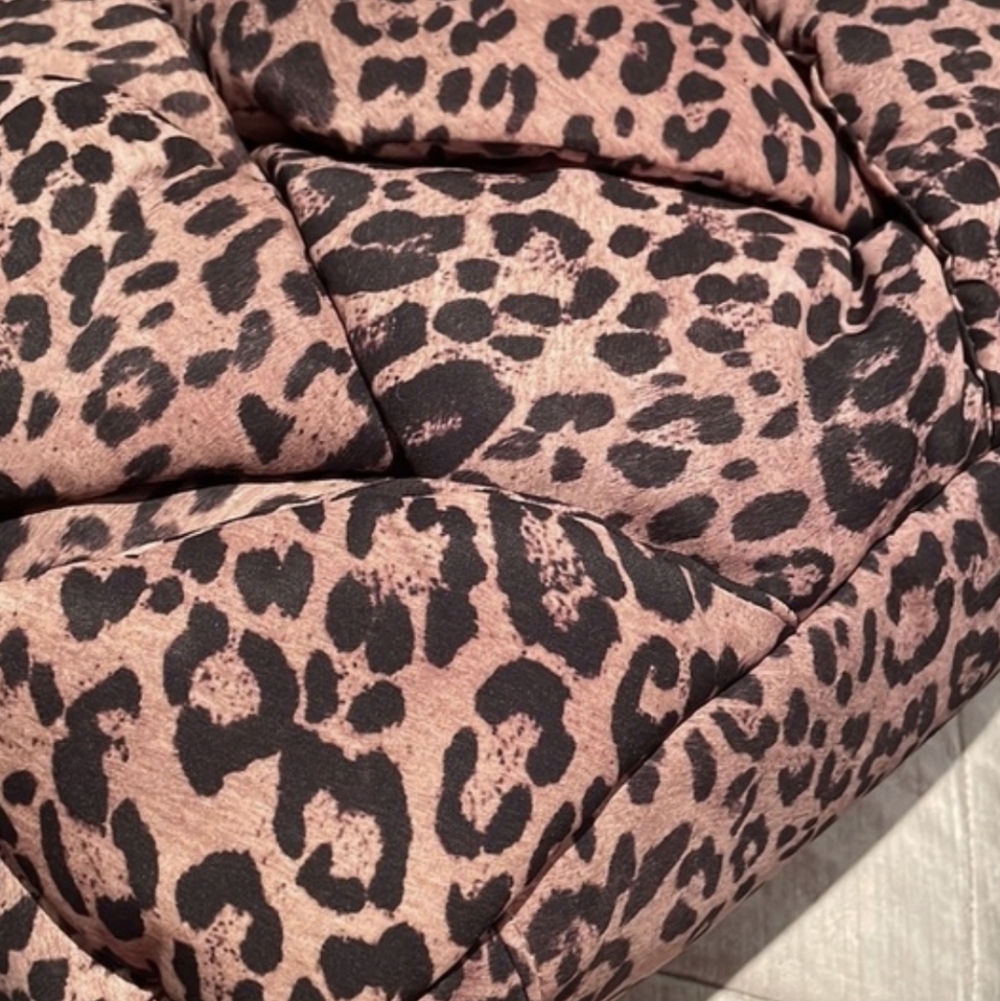 Vince Camuto brown Vtg Leopard Puff Cheetah Tote Handbag Shoulder Bag  Hobo bag - Picture 2 of 11